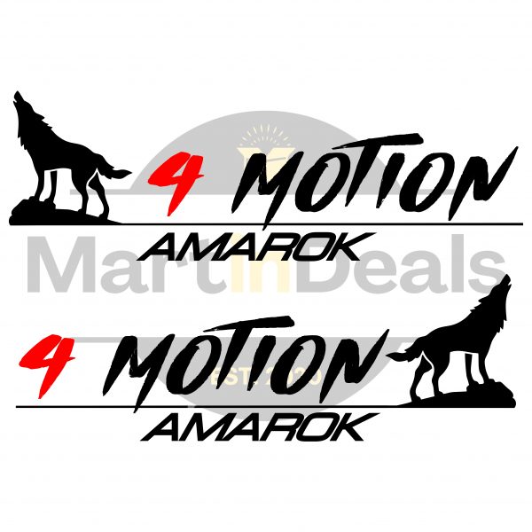 4 Motion | Amarok | Vinyl Decal | Howling Wolf (Set of 2)